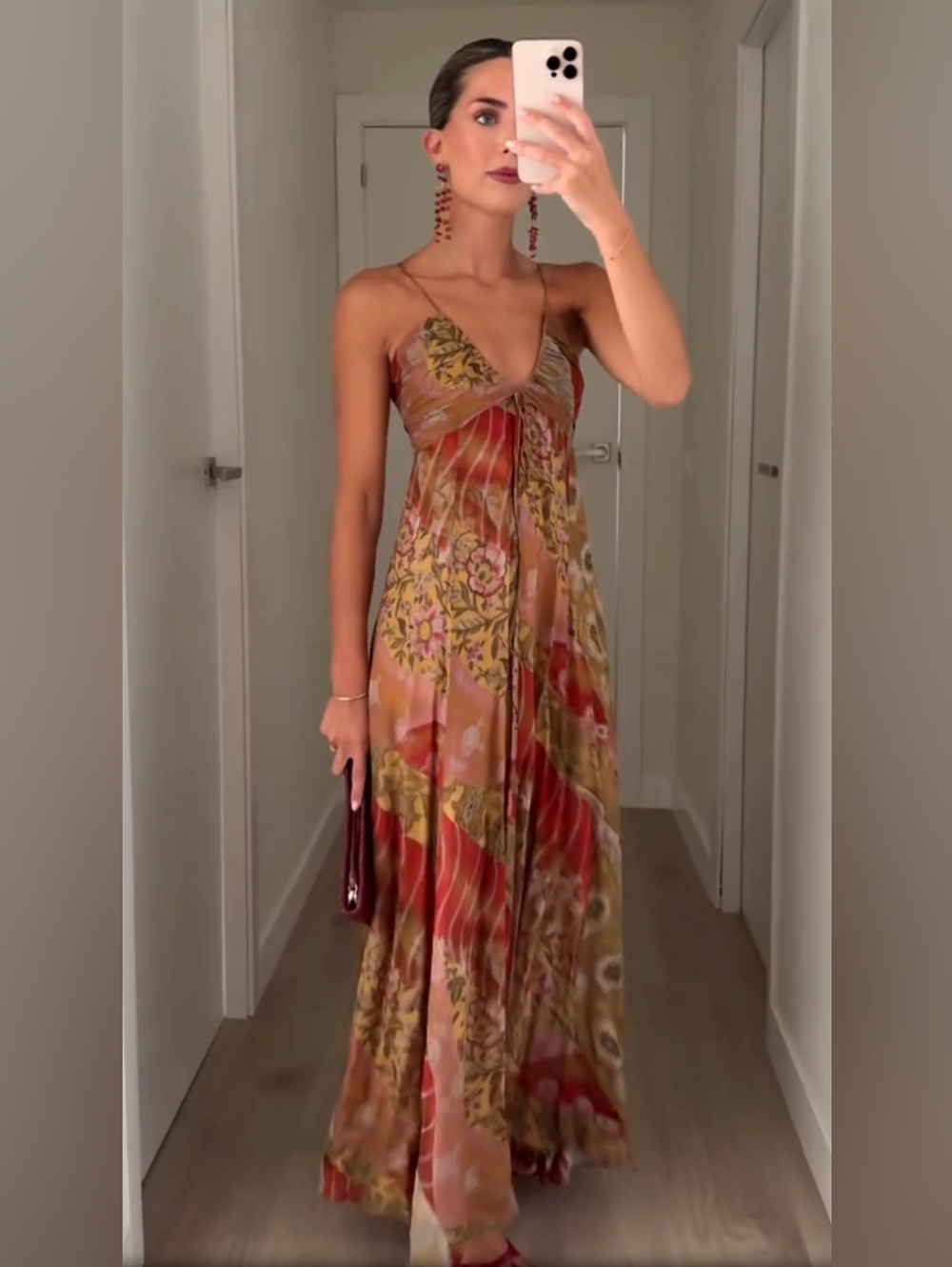 Zara ZW Summer Floral Boho Maxi Dress